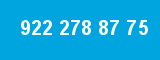 922 278 87 75 922 278 87 75